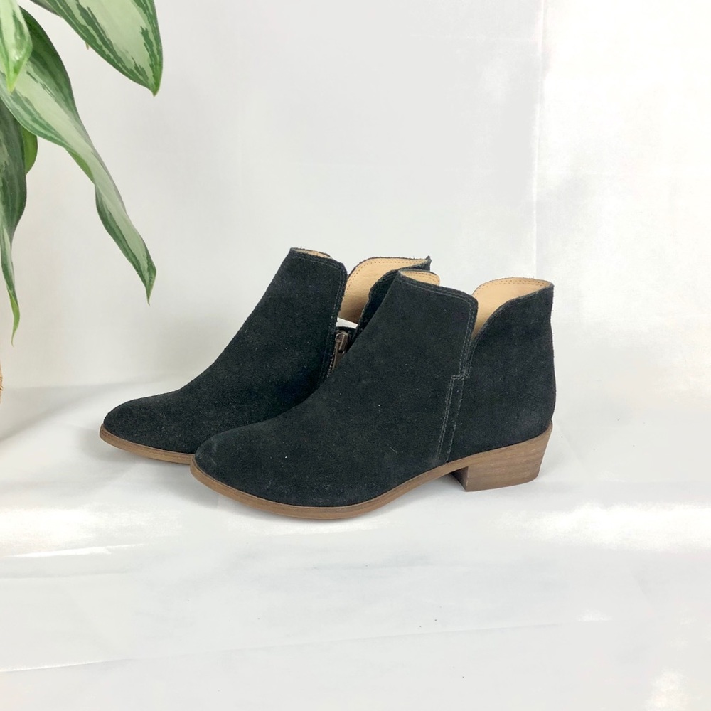 Splendid Black Suede Ankle Boots 6 New